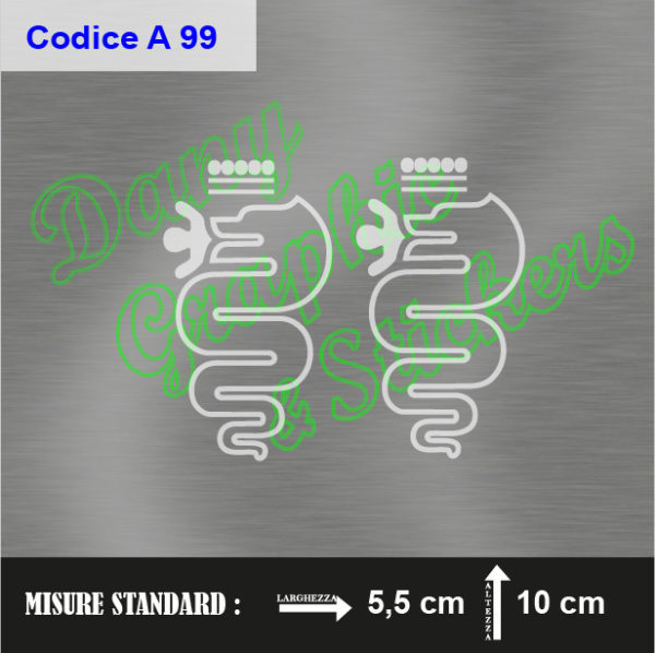 A 99 COPPIA BISCIONI  CONTORNO SX SX
