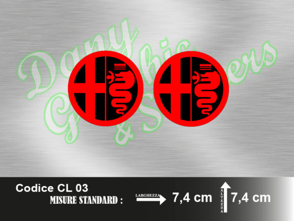 CL 03 COPPIA COPRI LOGHI ALFA ROMEO