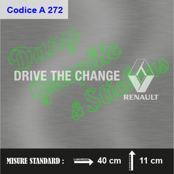 A 272 STICKER RENAULT DRIVE THE CHANGE - DANY GRAPHIC & STICKERS