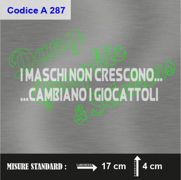 A 287 I MASCHI NON CRESCONO CAMBIANO I GIOCATTOLI