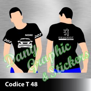 T 48 MAGLIA T-SHIRT PEUGEOT 207