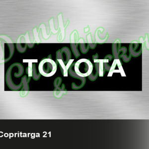 CT 21 COPRI TARGA PERSONALIZZATO TOYOTA COPPIA