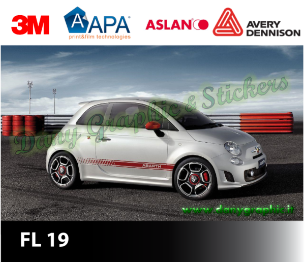 FL 19 FASCE LATERALI FIAT 500 ABARTH