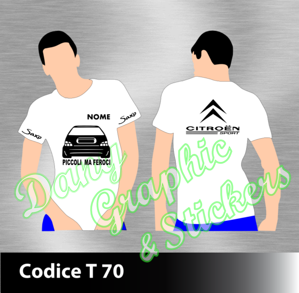 T 70 MAGLIA T-SHIRT CITROEN SAXO' PICCOLI MA FEROCI
