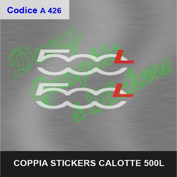A 426 COPPIA ADESIVI CALOTTE SPECCHIETTI FIAT 500L - DANY GRAPHIC & STICKERS