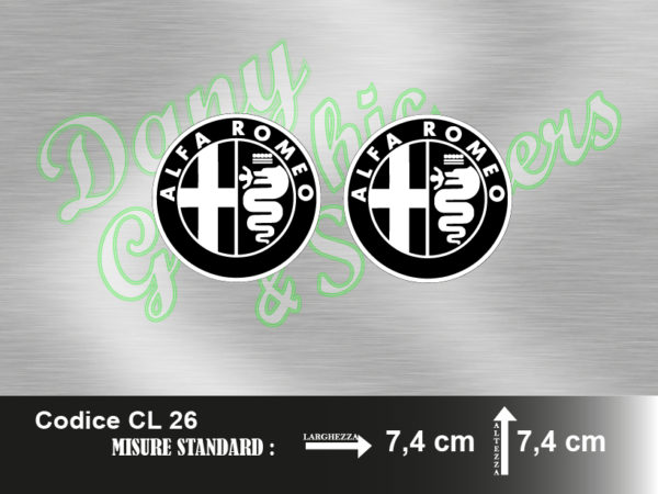 CL 26 COPPIA COPRILOGHI ALFA ROMEO