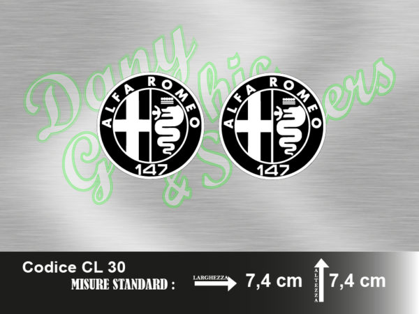 CL 30 COPPIA COPRILOGHI ALFA ROMEO 147