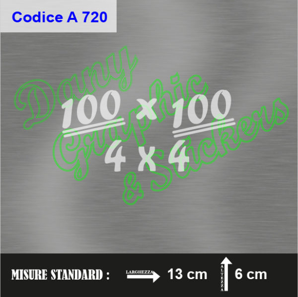 A 720 100 X 100 4 X 4