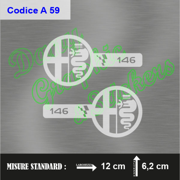 A 59 ADESIVI SPECCHIETTI ALFA ROMEO 146