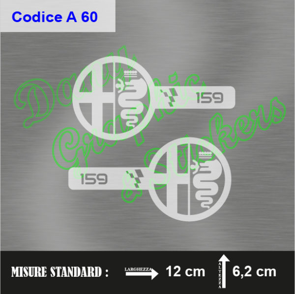 A 60 ADESIVI SPECCHIETTI ALFA ROMEO 159