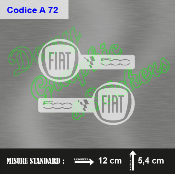 A 72 ADESIVI SPECCHIETTI FIAT 500
