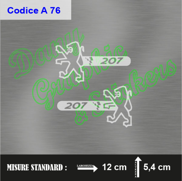 A 76 ADESIVI SPECCHIETTI PEUGEOT 207