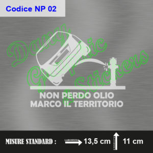 Non Perdo Olio Marco il Territorio con Renault 5 Adesivo Sticker Decal Tun... 