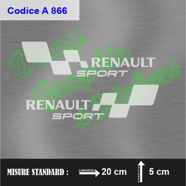 A 866 COPPIA ADESIVO RENAULT SPORT