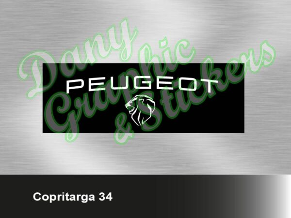 CT 34 COPRI TARGA PERSONALIZZATO PEUGEOT