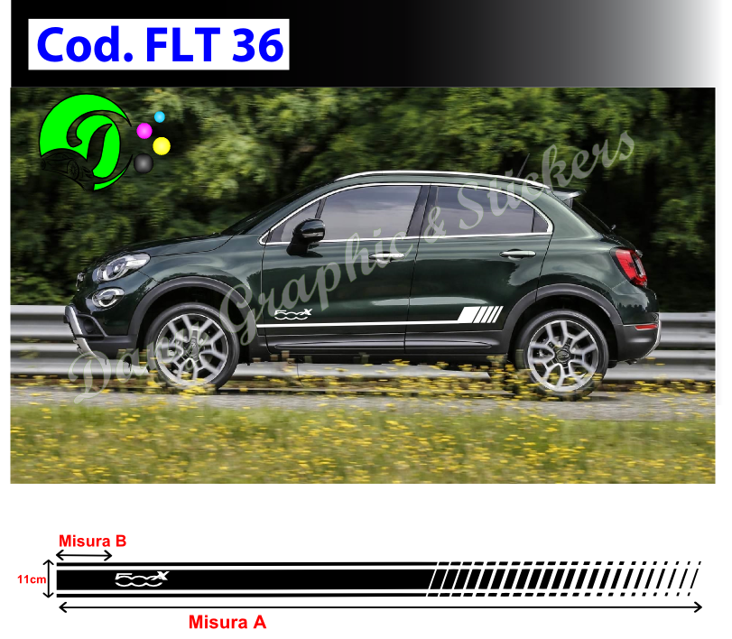 FLT 36 FASCE LATERALI FIAT 500X - DANY GRAPHIC & STICKERS
