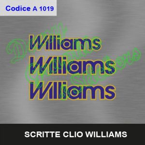 KIT SCRITTE CLIO WILLIAMS DORATE E BLU
