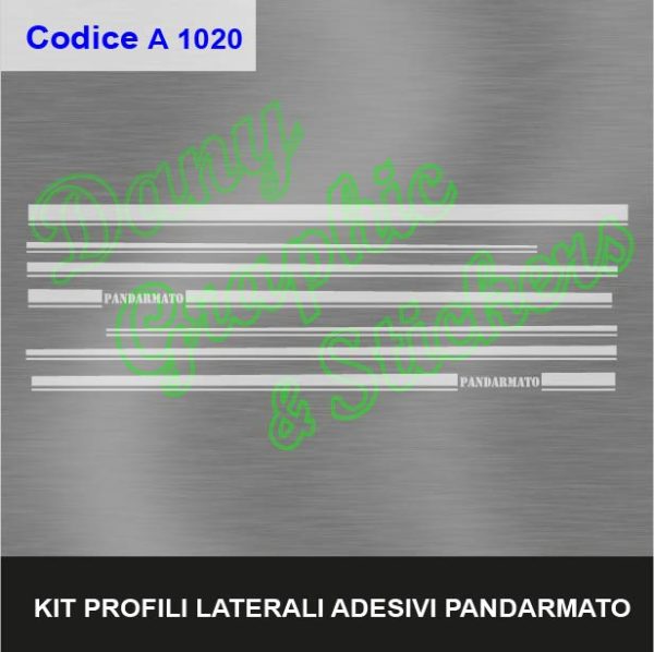 A 1020 KIT ADESIVI PROFILI LATERALI PANDARMATO PER FIAT PANDA
