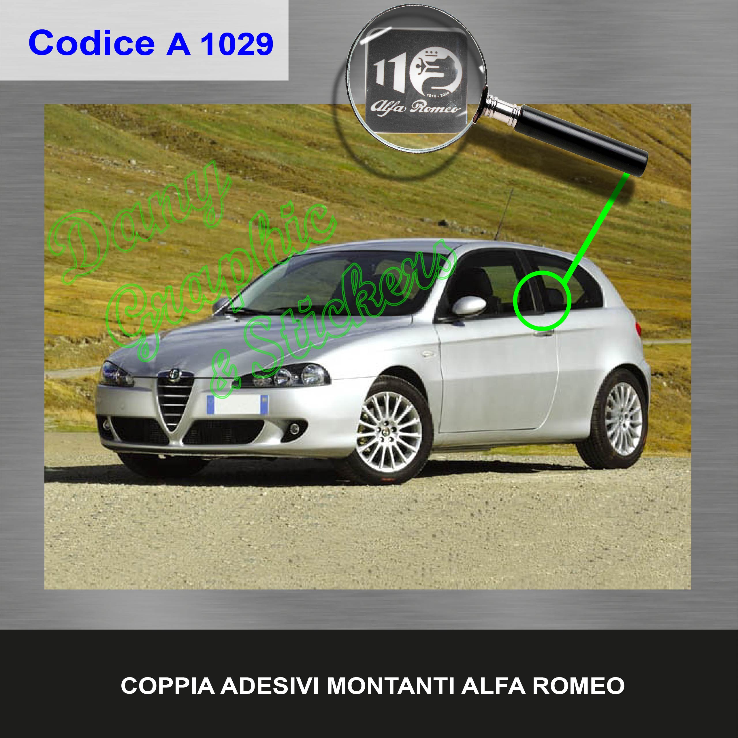 Coppia Adesivi Copri Logo Alfa Romeo - RP Grafica