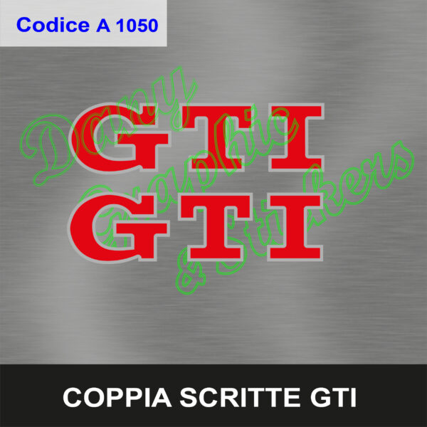 A 1050 COPPIA SCRITTE GTI