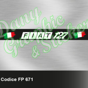 FP 671 FASCIA PARASOLE FIAT 127 BANDIERE TRICOLORE